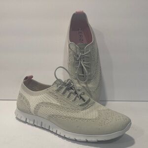 Cole Haan Women's Moccasins in Light Gray and Pink